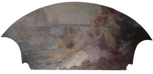 Arti liriche - Ispirazione musicale - Pannello laterale del foyer del Teatro Municipale di Rio de Janeiro